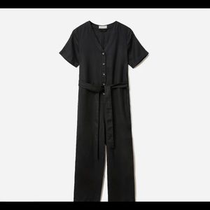 Everlane Black Linen Jumpsuit